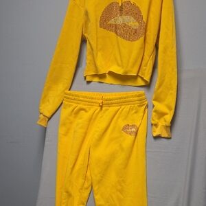 Rainbow Yellow Track Pants & Joggers Set